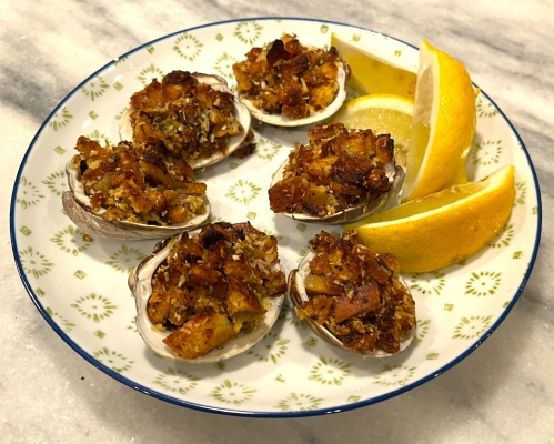 Baked Stuffed Clams – Max's Kitchen and Garden